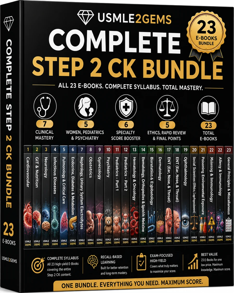 Usmle2Gems Complete Step 2 CK Bundle — all 23 e-books